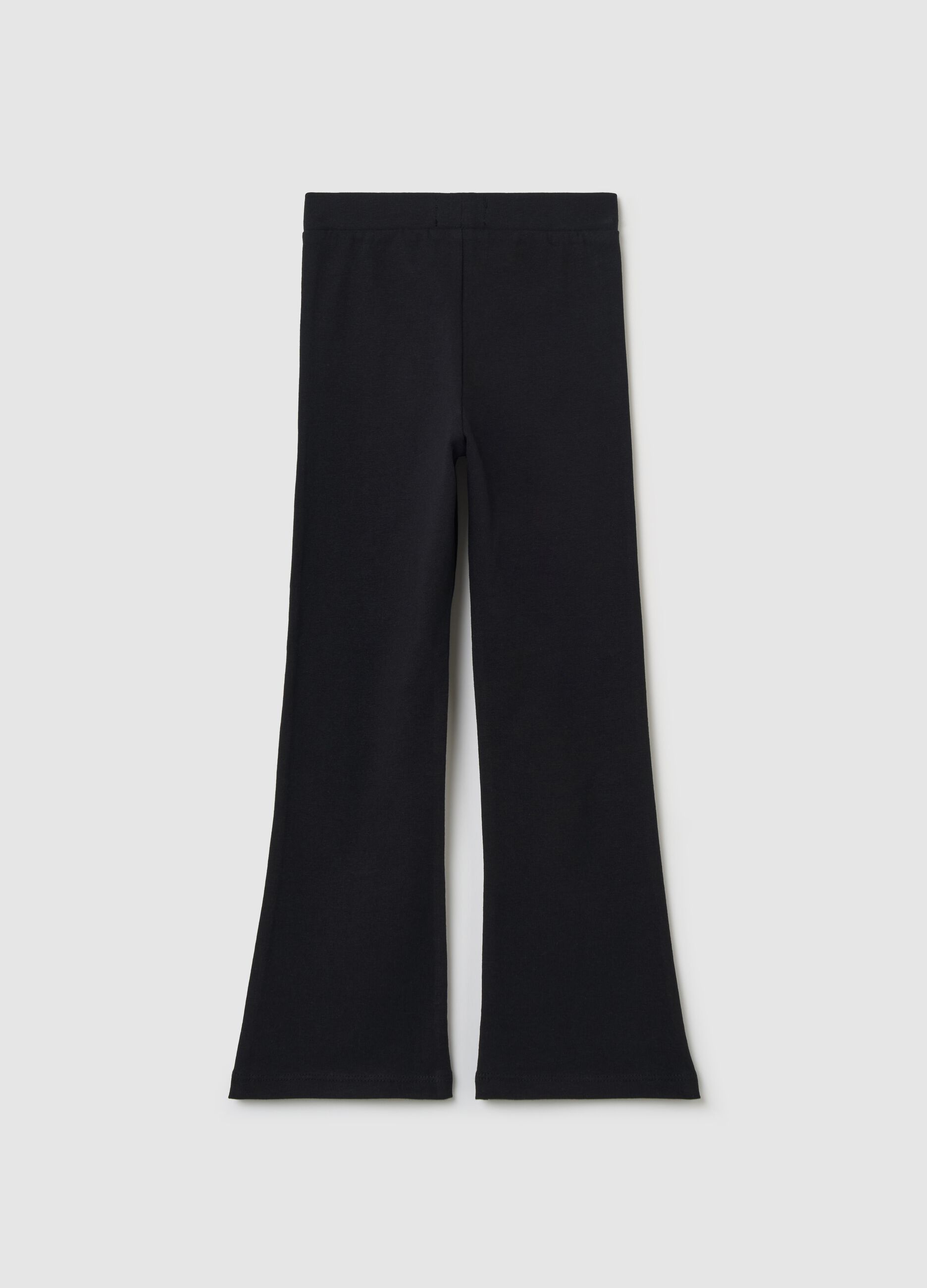 Flare-fit leggings in stretch cotton