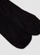 Black ribbed mid-calf socks in pure cotton_2