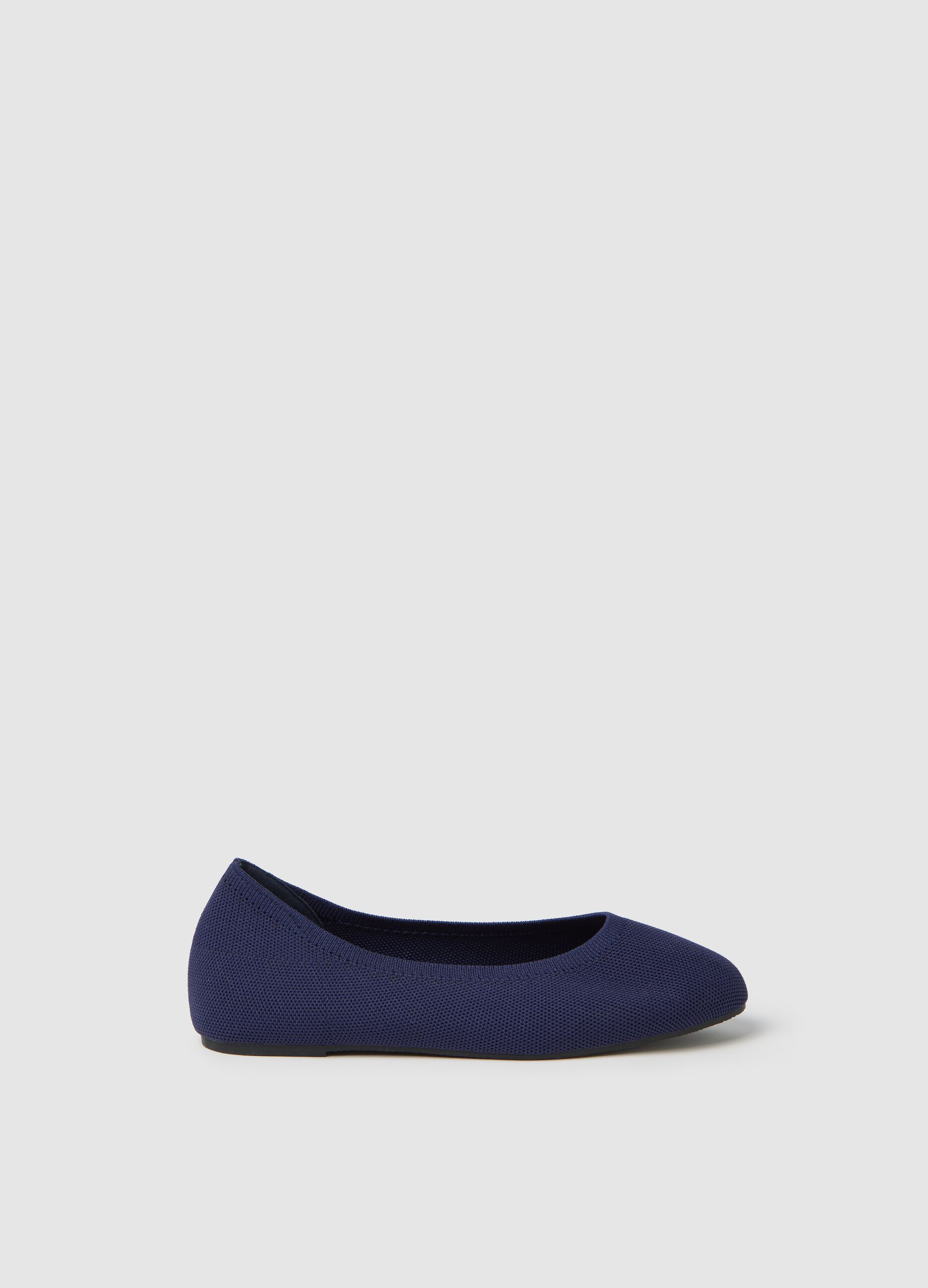 Blue ballerina shoes in mixed materials by Ovs