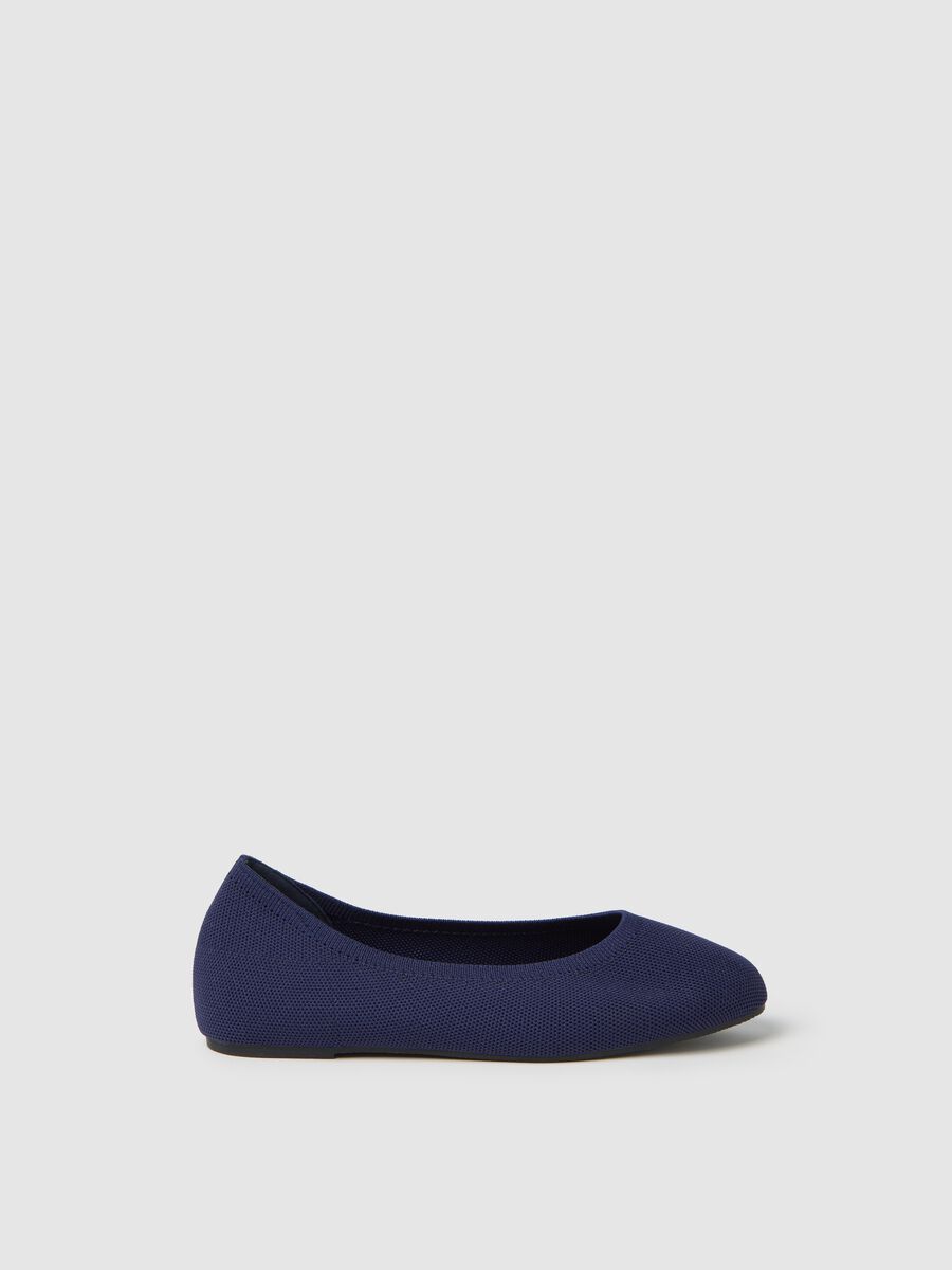 Blue ballerina shoes in mixed materials by Ovs_0
