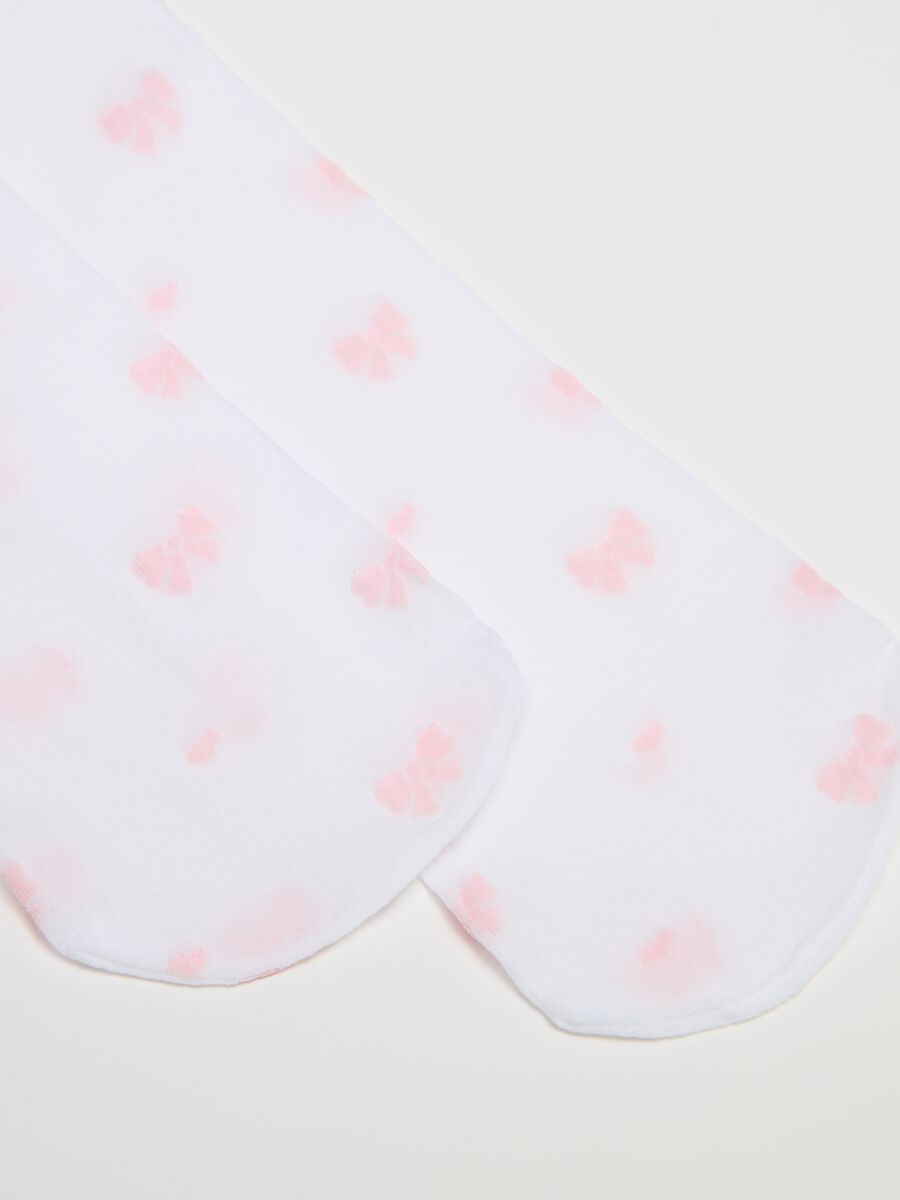 Bipack collant con disegno fiocchetti_2