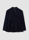Blue pinstripe double-breasted stretch viscose suit_0