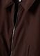 Giacca marrone regular fit con zip e collo ampio_1