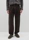 Brown pure cotton baggy trousers_1