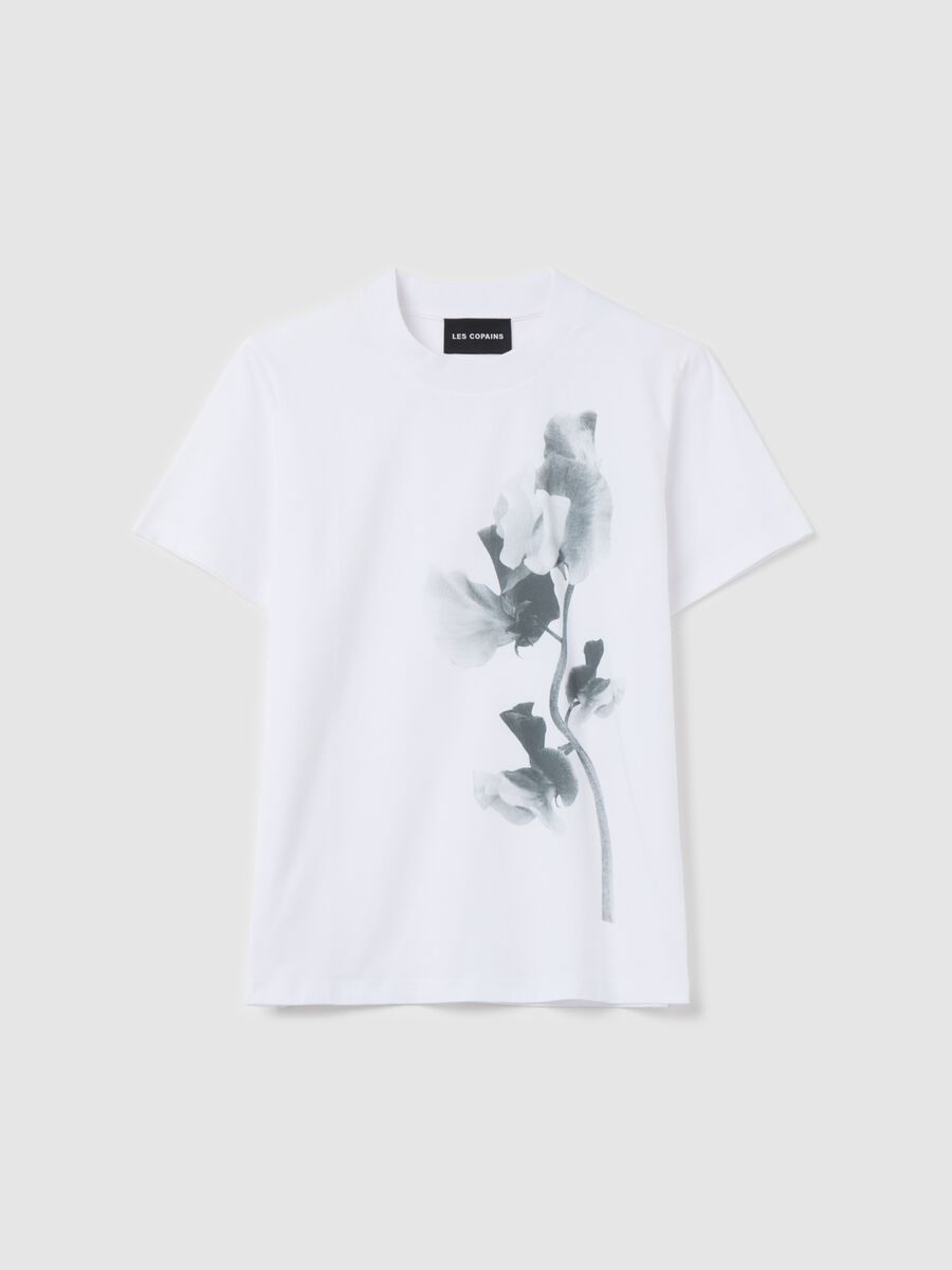 Cotton T-shirt with flowers print_4