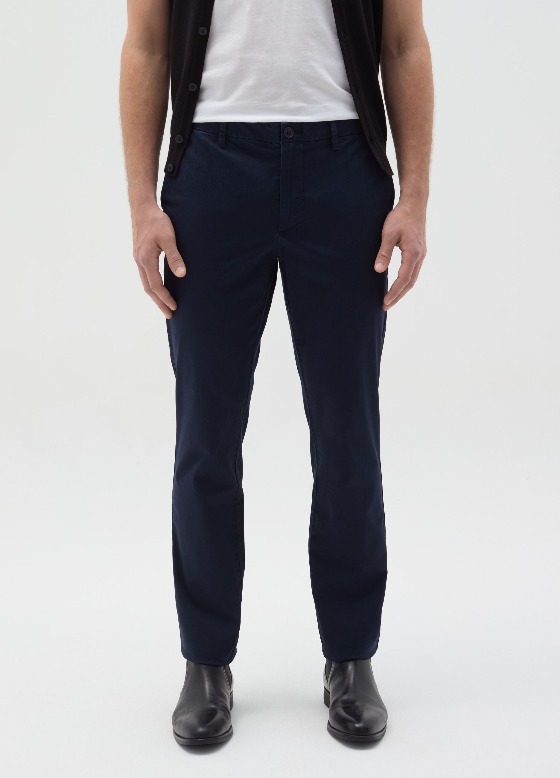 Pantalone chino slim fit in cotone stretch