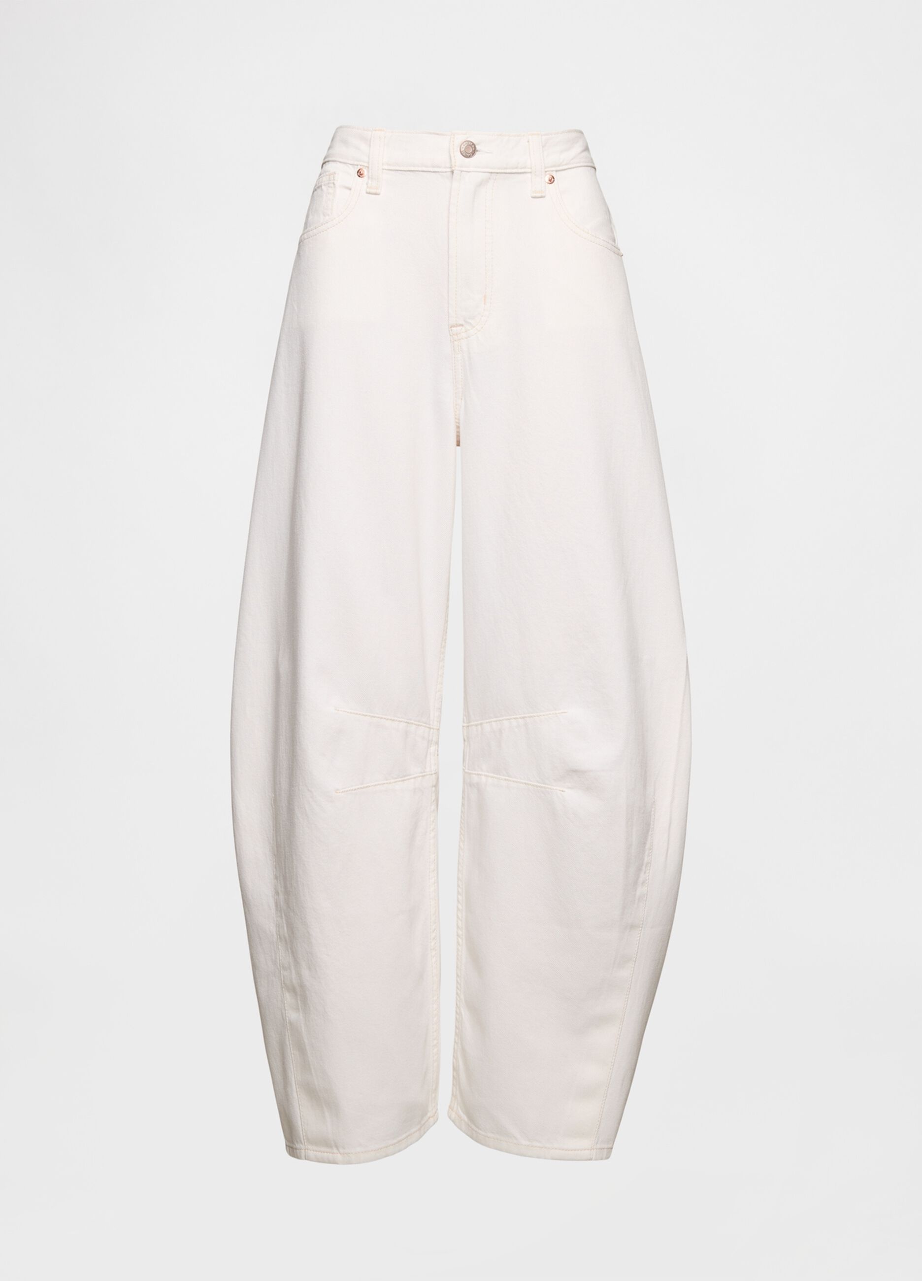 Wide White Cotton Trousers