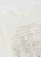 Girls' white pure cotton T-shirt regular fit_3