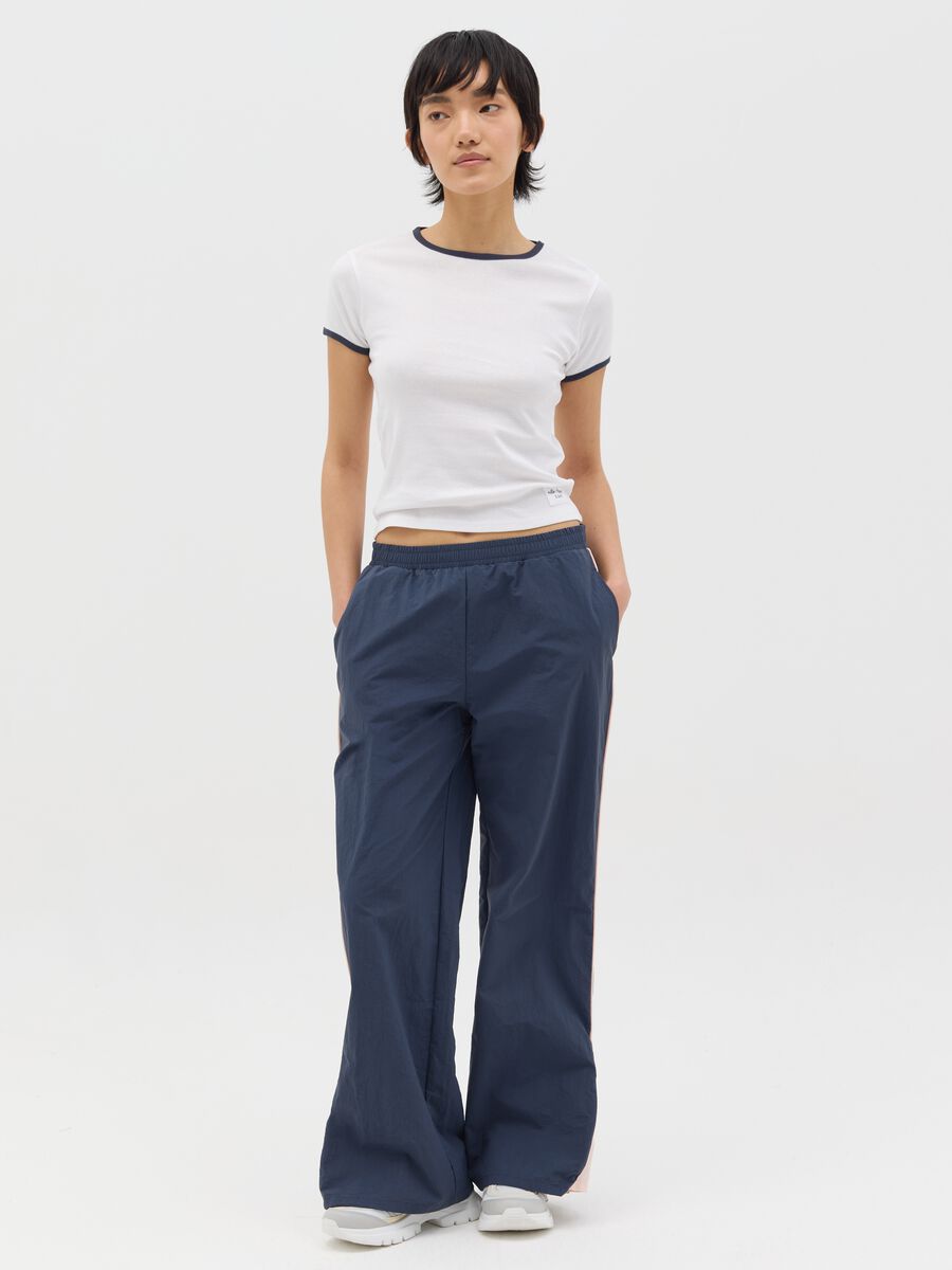 White slim-fit T-shirt in cotton_1