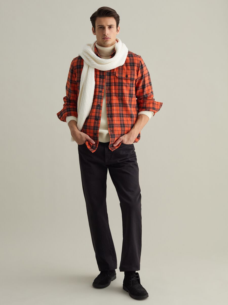 Check flannel shirt with pockets_1