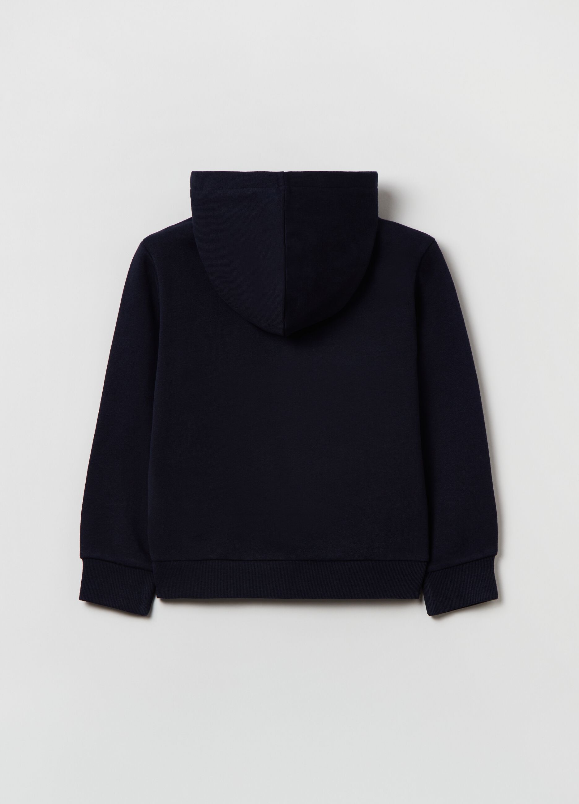 Full-zip con cappuccio stampa natalizia _1