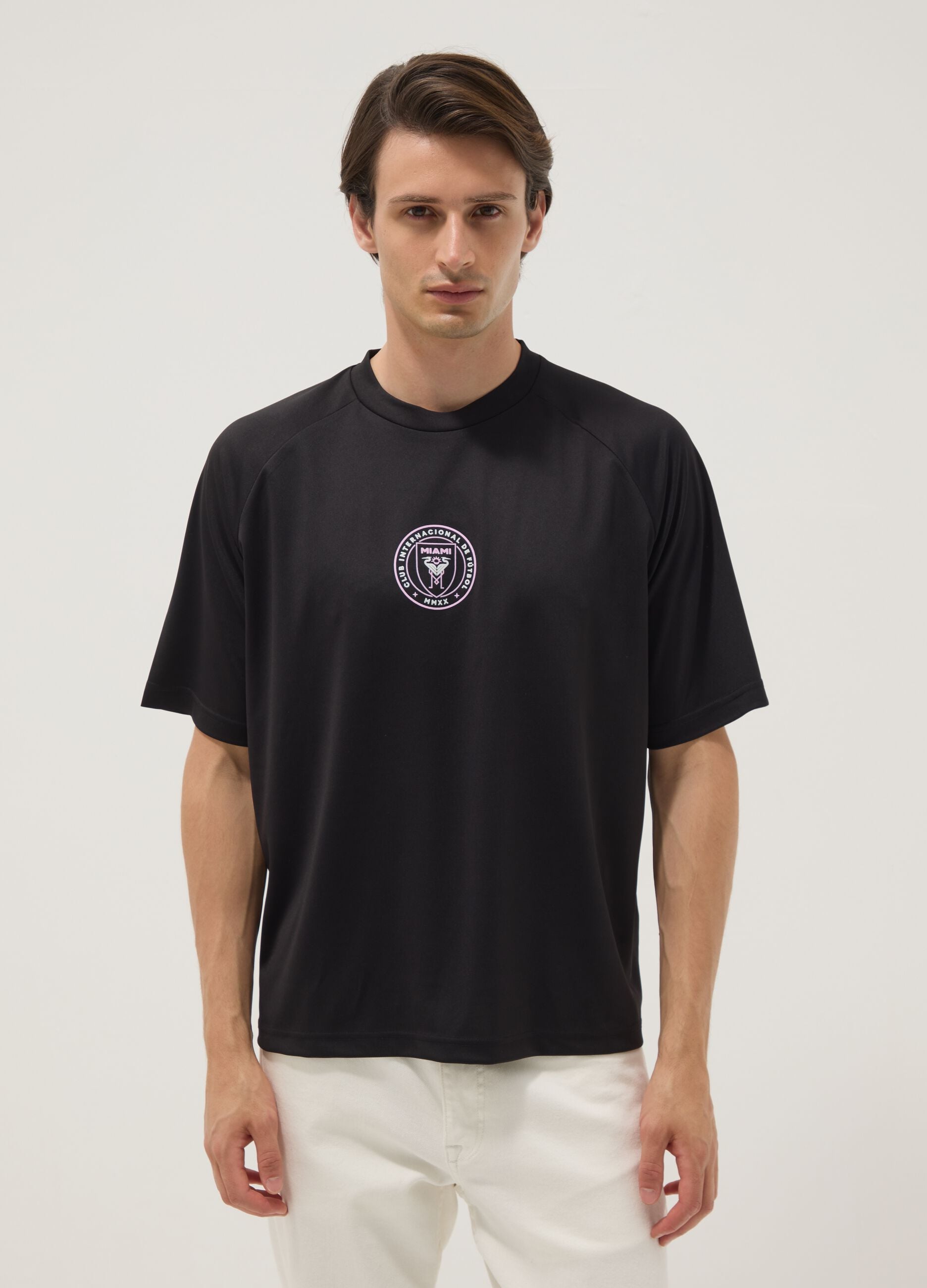 Black Inter Miami CF print T-shirt