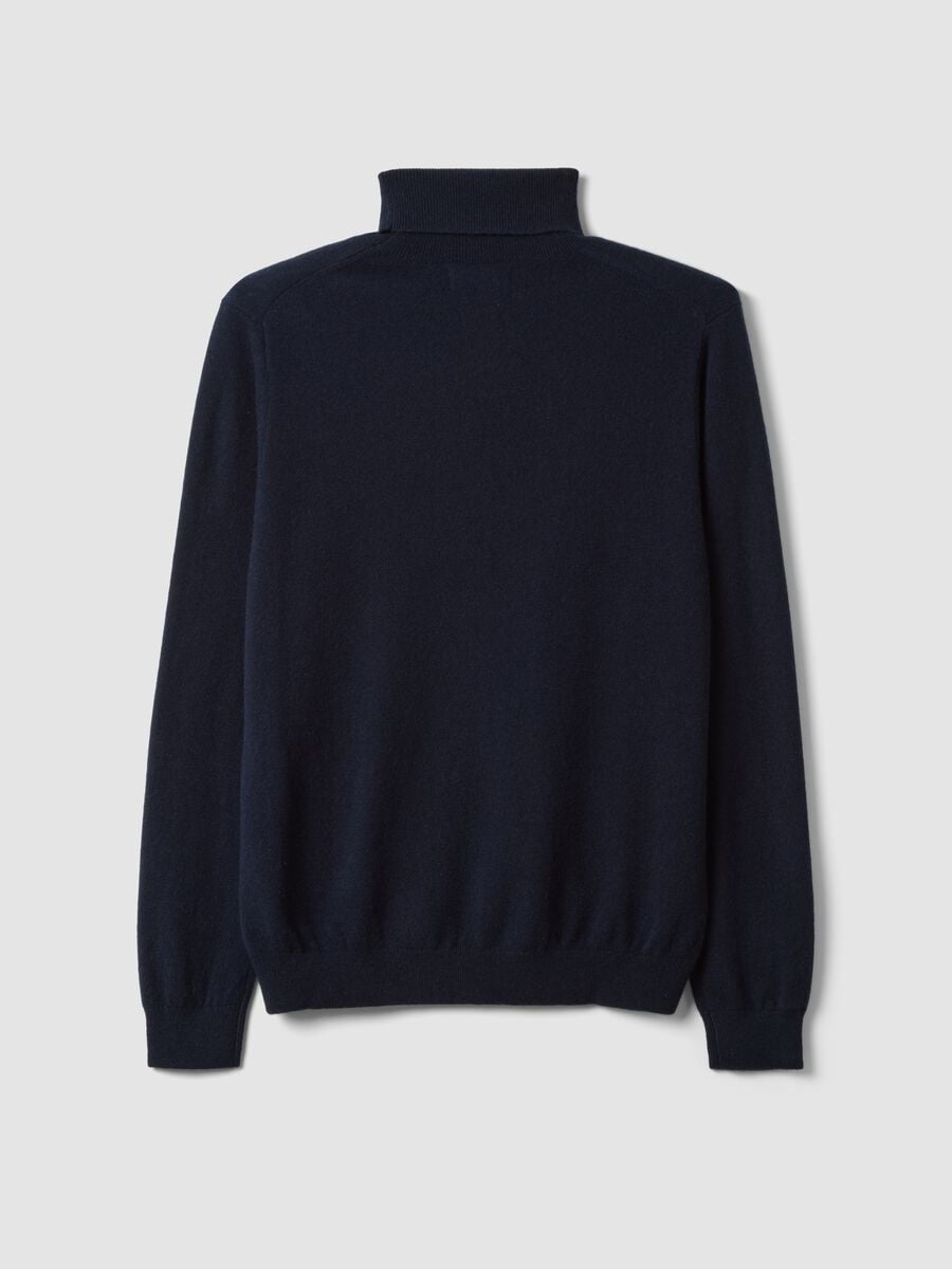 Blue pure cashmere roll-neck jumper, regular fit_2
