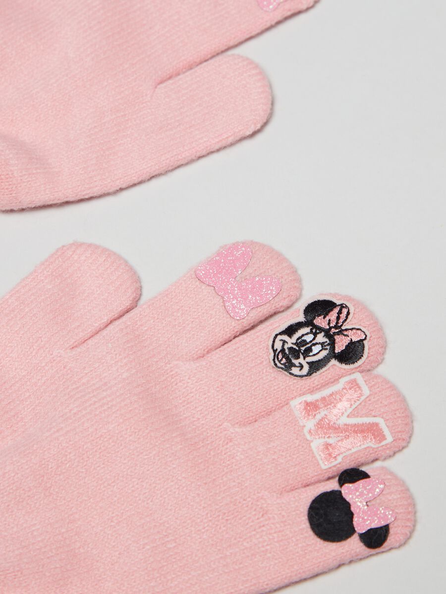 Guanti con lurex e patch Minnie_1