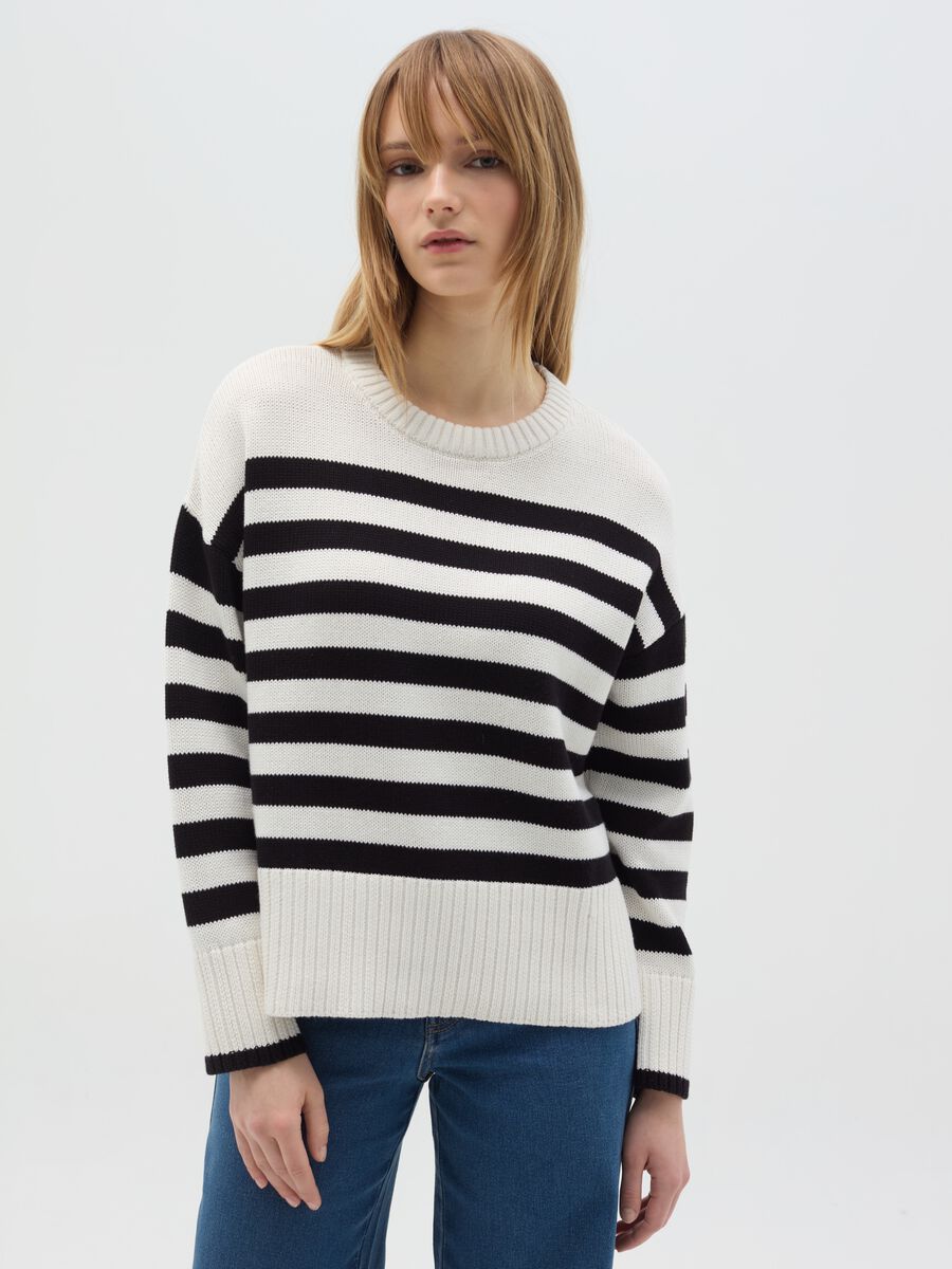 Oversized striped pullover_0