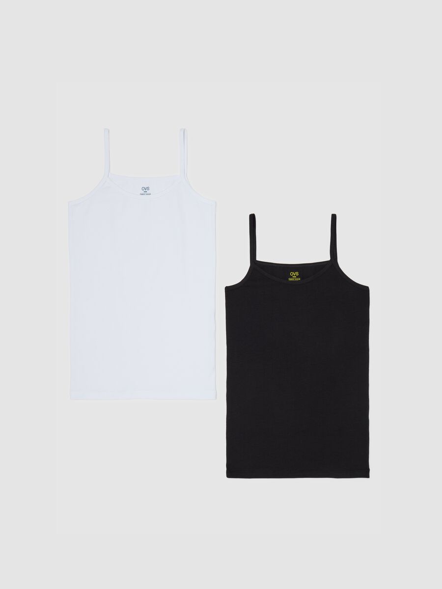 Bipack canotte in cotone bio spalline sottili _0