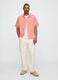 Short Orange Linen and Cotton Shirt_1