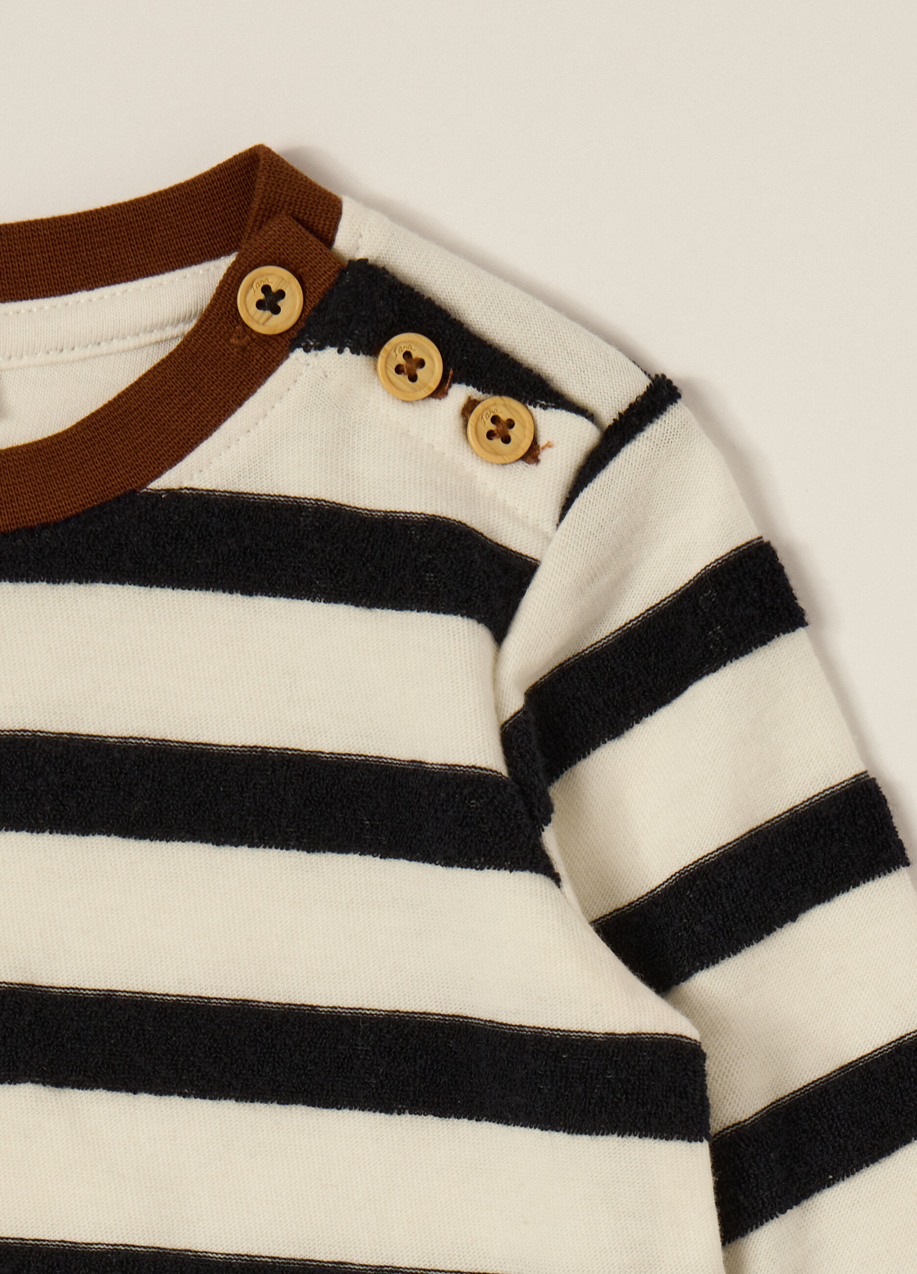 Black and White Striped Long Sleeve Shirt