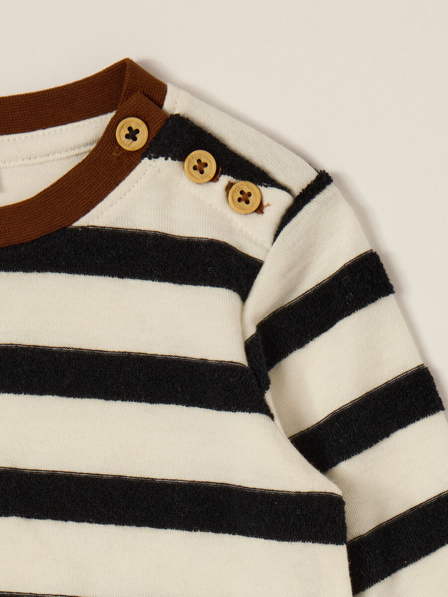 Black and White Striped Long Sleeve Shirt_2