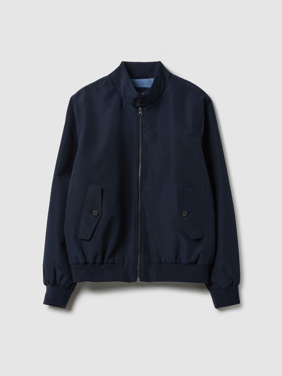 Regular fit blue jacket with zip_0