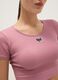 Short sleeve pink boxy fit sports T-shirt_3