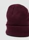 Berretto rosso in maglia jersey con risvolto_2