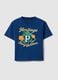 Regular fit blue pure cotton kids' T-shirt with embroidery_3