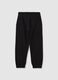 Kids' black pure cotton regular fit trousers_1