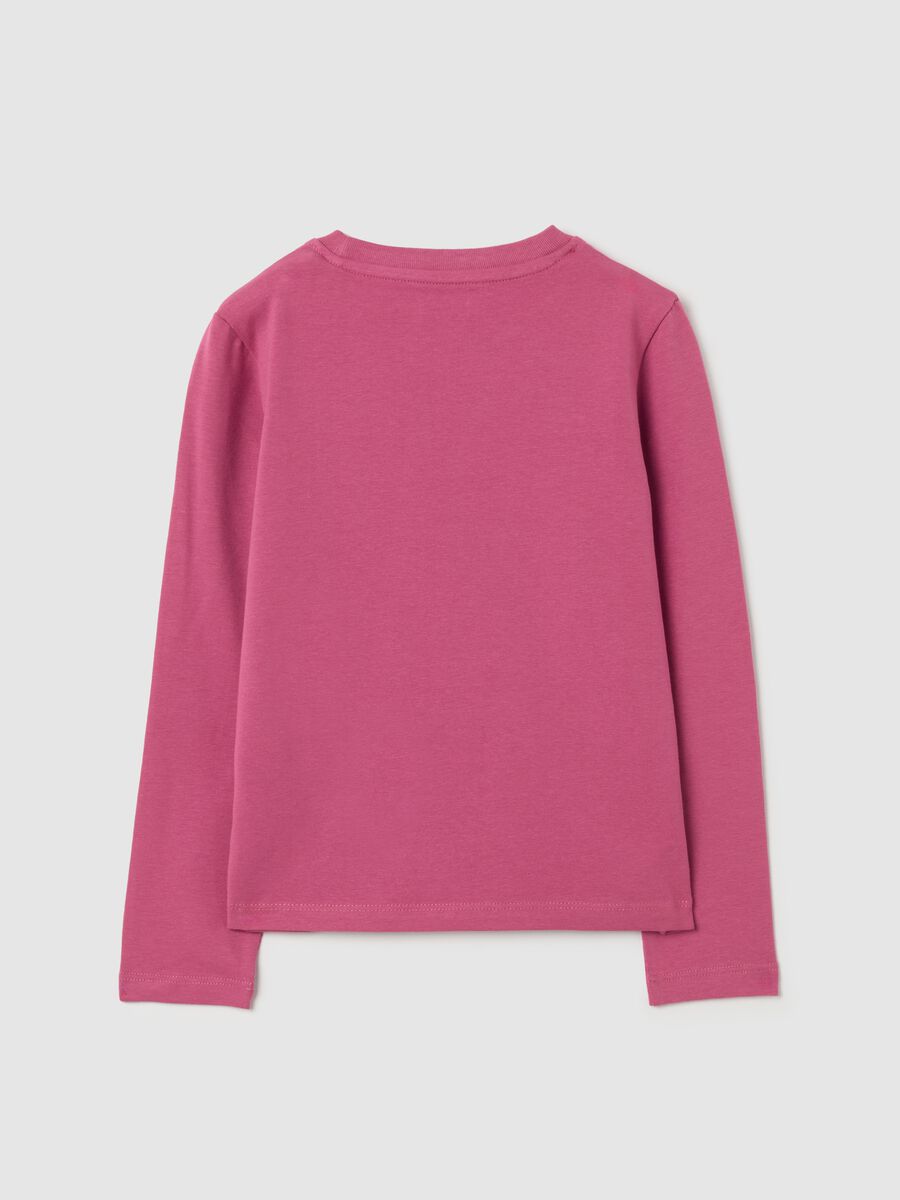 Maglietta da ragazza in cotone elasticizzato multicolor regular fit_4
