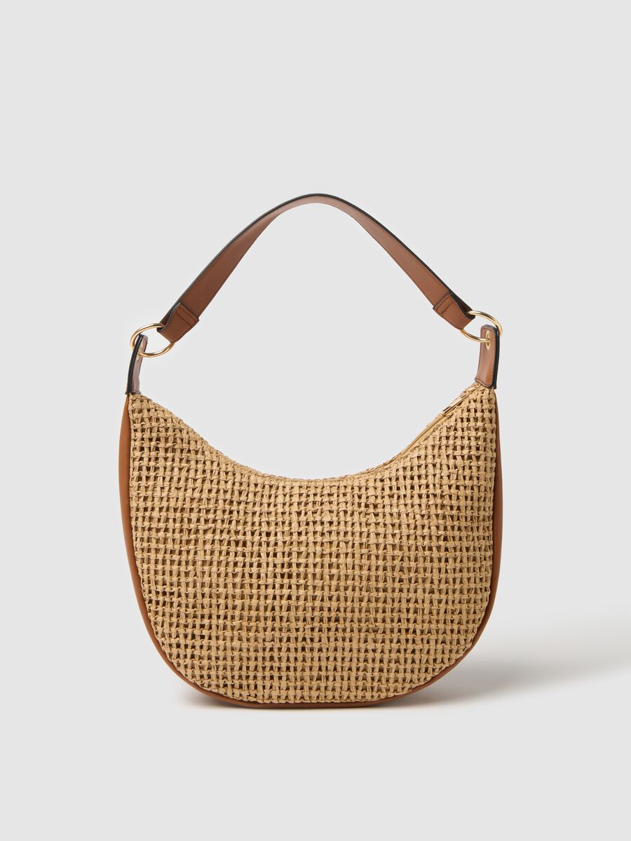 Crossbody bag in woven straw_1