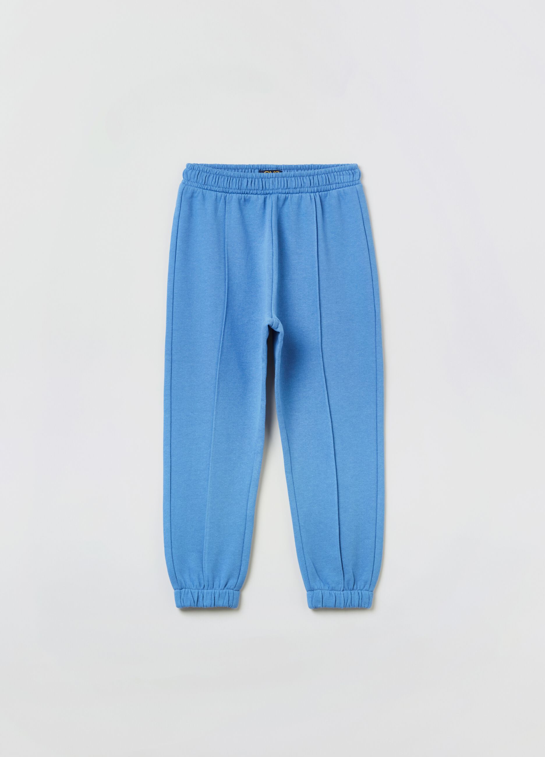 Plush joggers with embossed seams