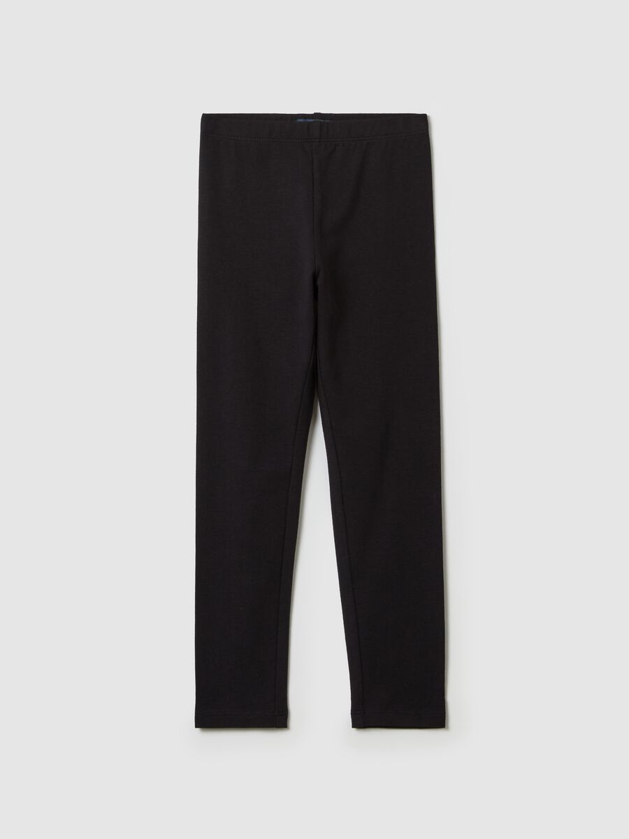 Stretch cotton leggings_0