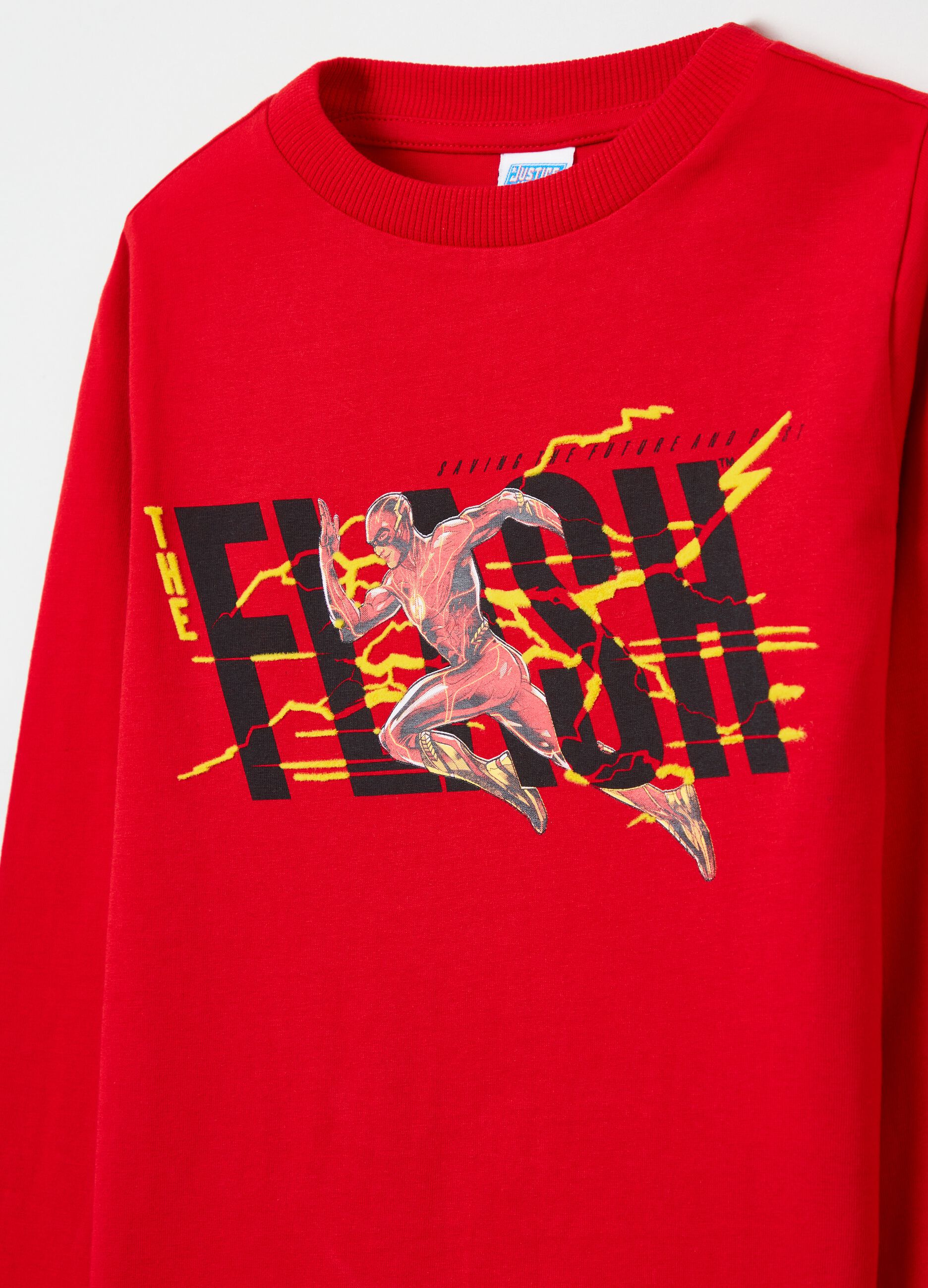 T-shirt a maniche lunghe stampa The Flash