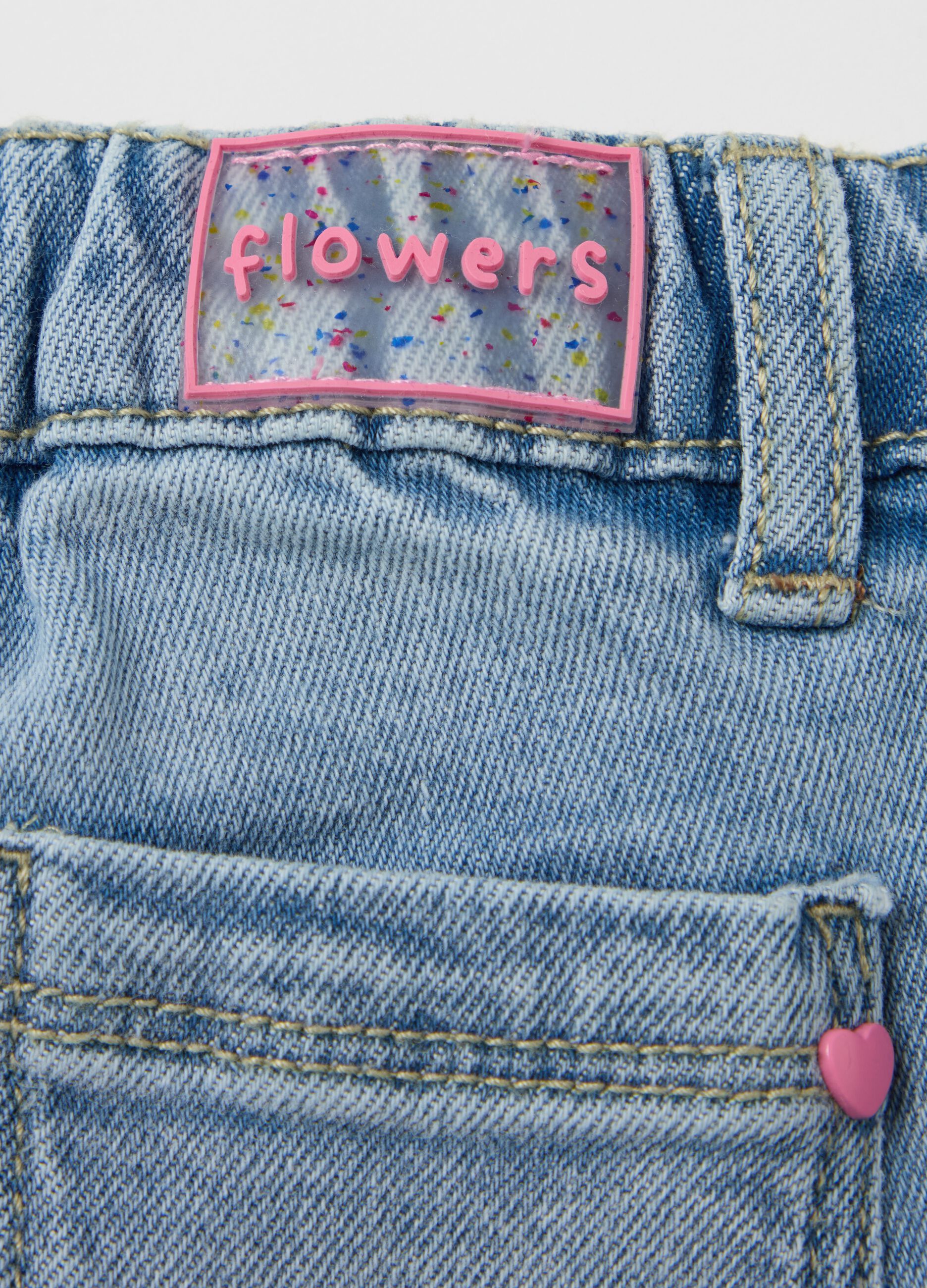 Wide-leg jeans in French Terry