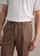 Brown pure linen slim-fit trousers_3