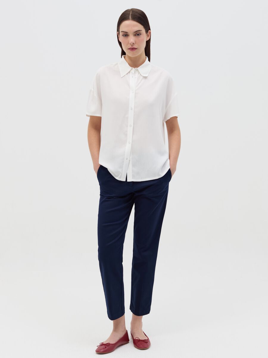 Short-sleeved shirt in viscose_1