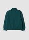 Felpa verde con colletto in puro cotone organico_1