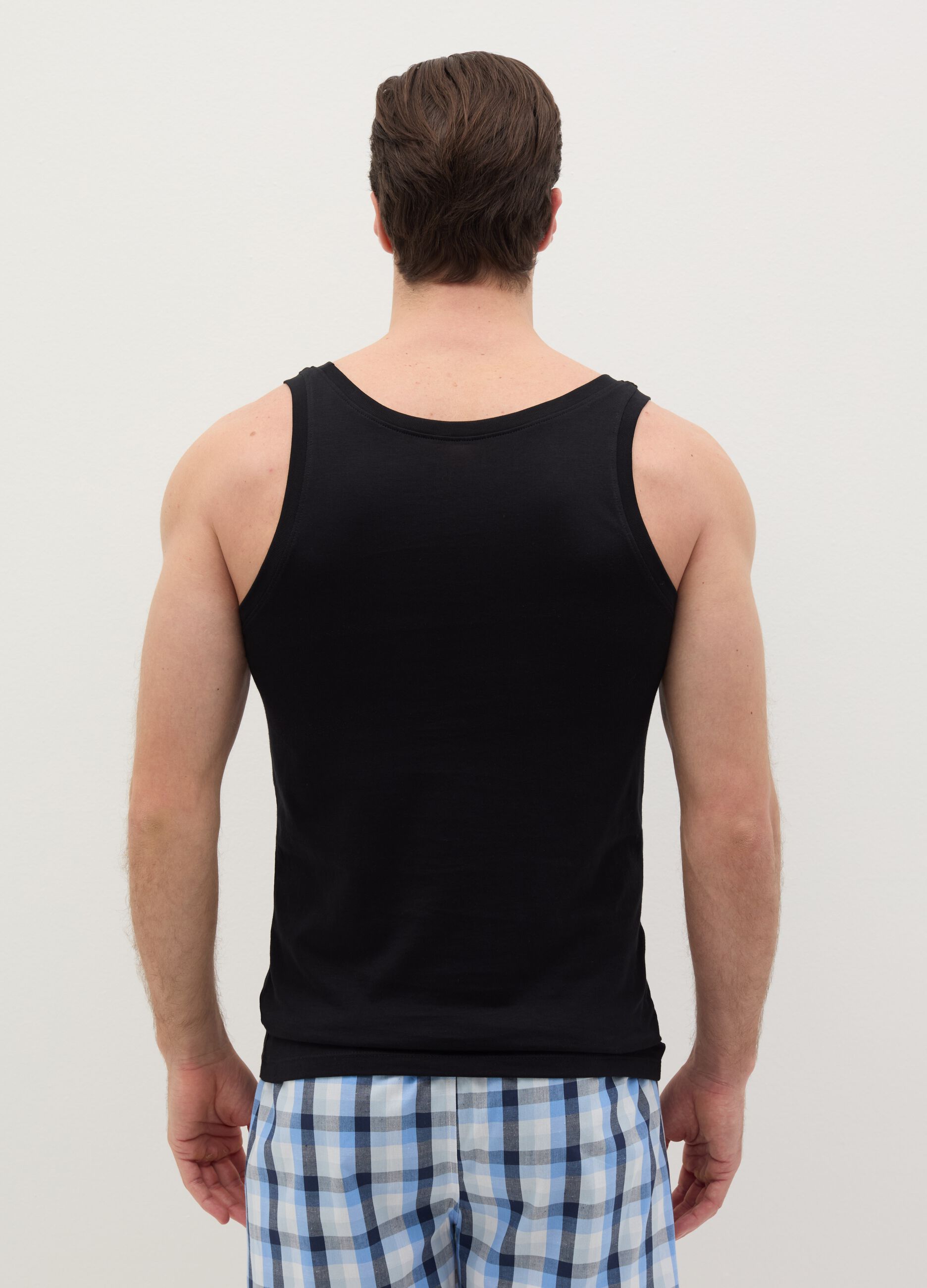 Two-pack racerback vests in Supima cotton