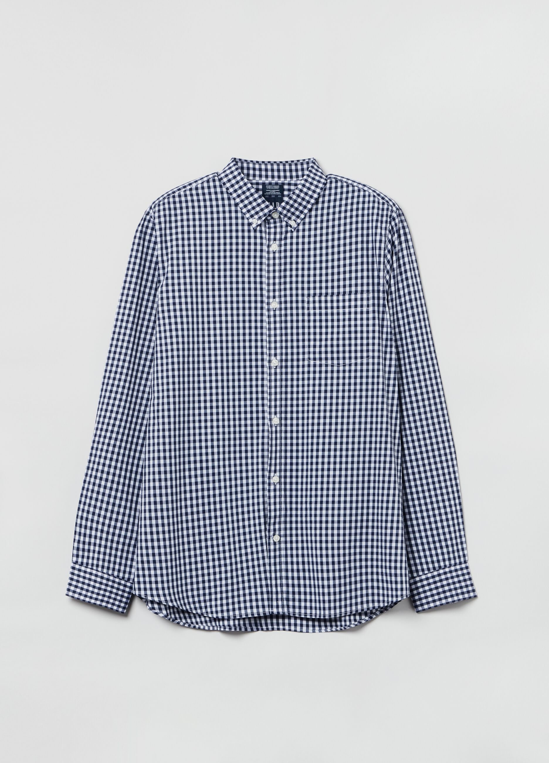 Camicia in tessuto Coolmax® fantasia vichy