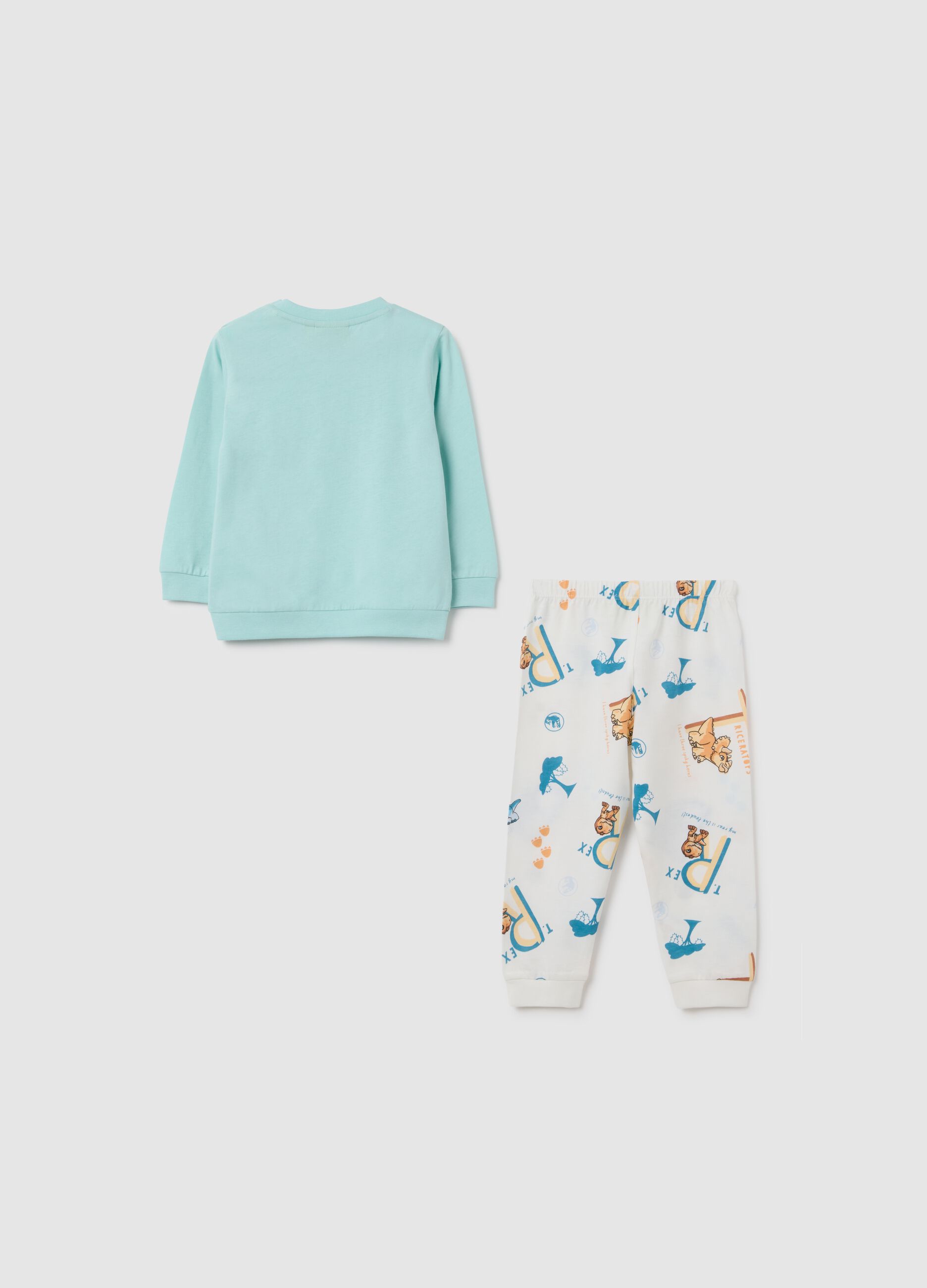 Pigiama da bambino in puro cotone con stampa Jurassic World
