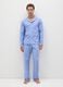 Men's Regular Fit Blue Cotton Pyjama_0