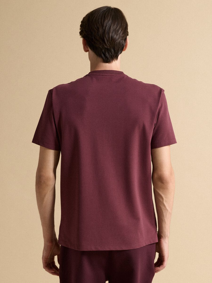 T-shirt rossa in misto cotone piquet elasticizzato regular fit Easy Dry_3