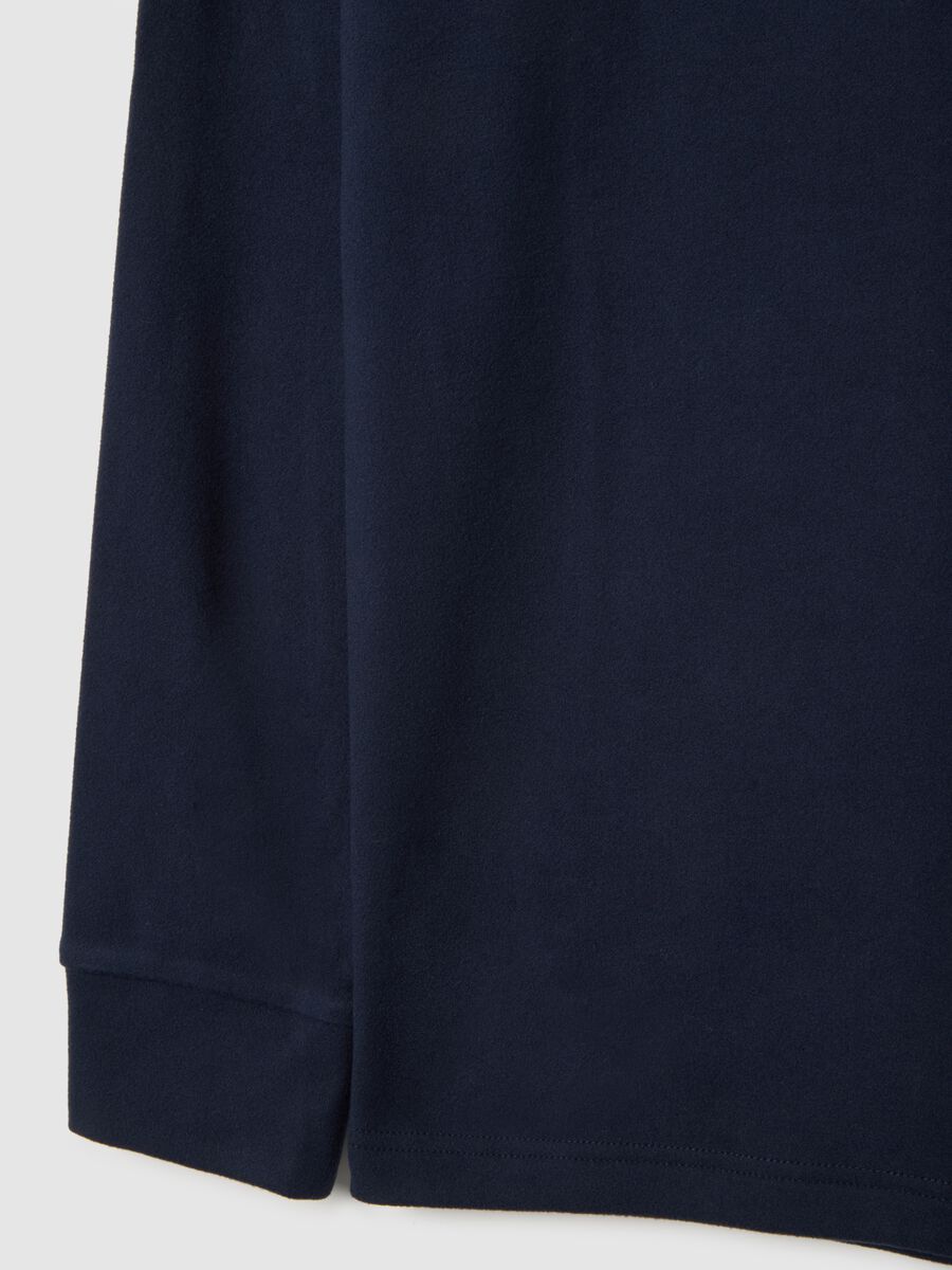 Blue Regular Fit Fleece Sweatshirt_5