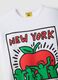 T-shirt in puro cotone bianca regular fit con stampa Keith Haring_5