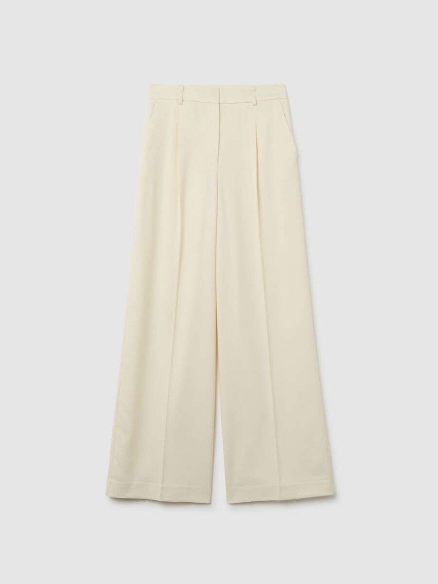 Regular Fit Beige Trousers_4