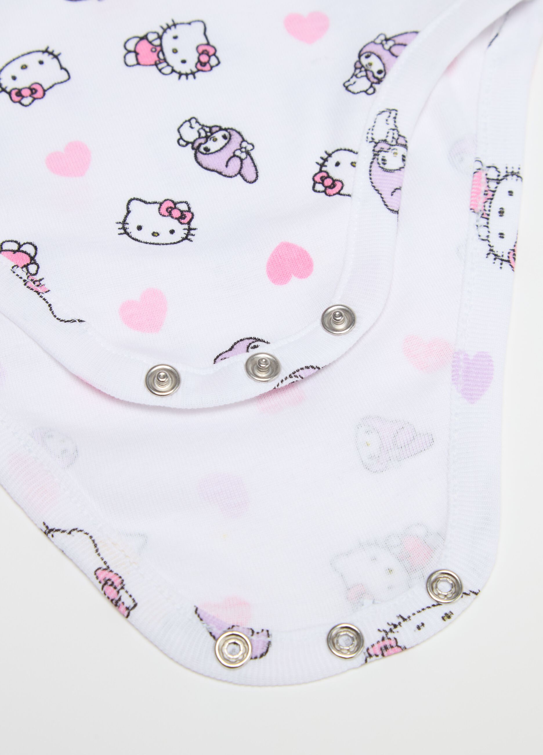 Bipack body smanicati con stampa Hello Kitty 