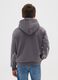 Grey regular fit cotton blend kids' hoodie_1