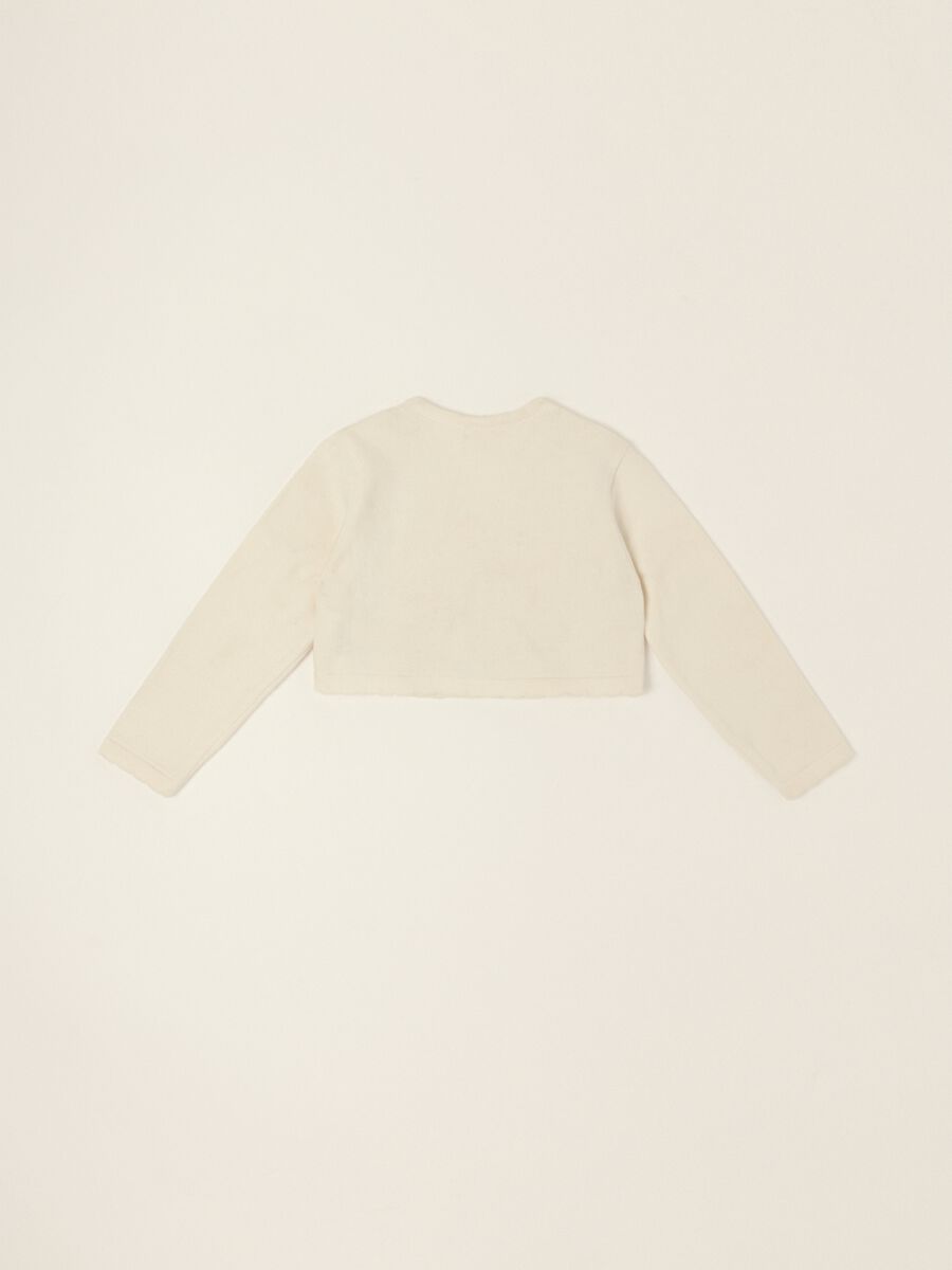 White pure cotton baby girl cardigan_2