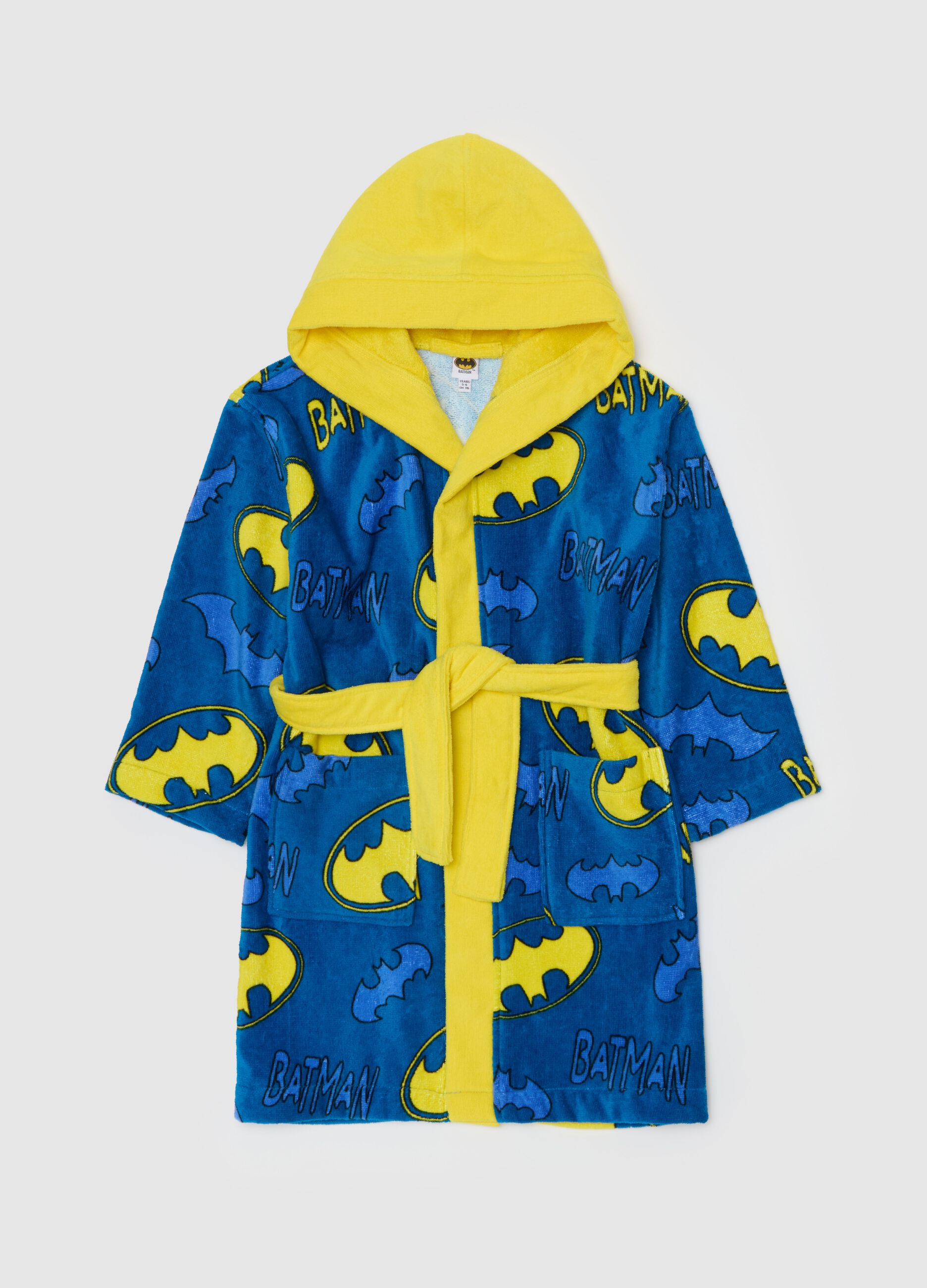 Robe with hood and Batman print