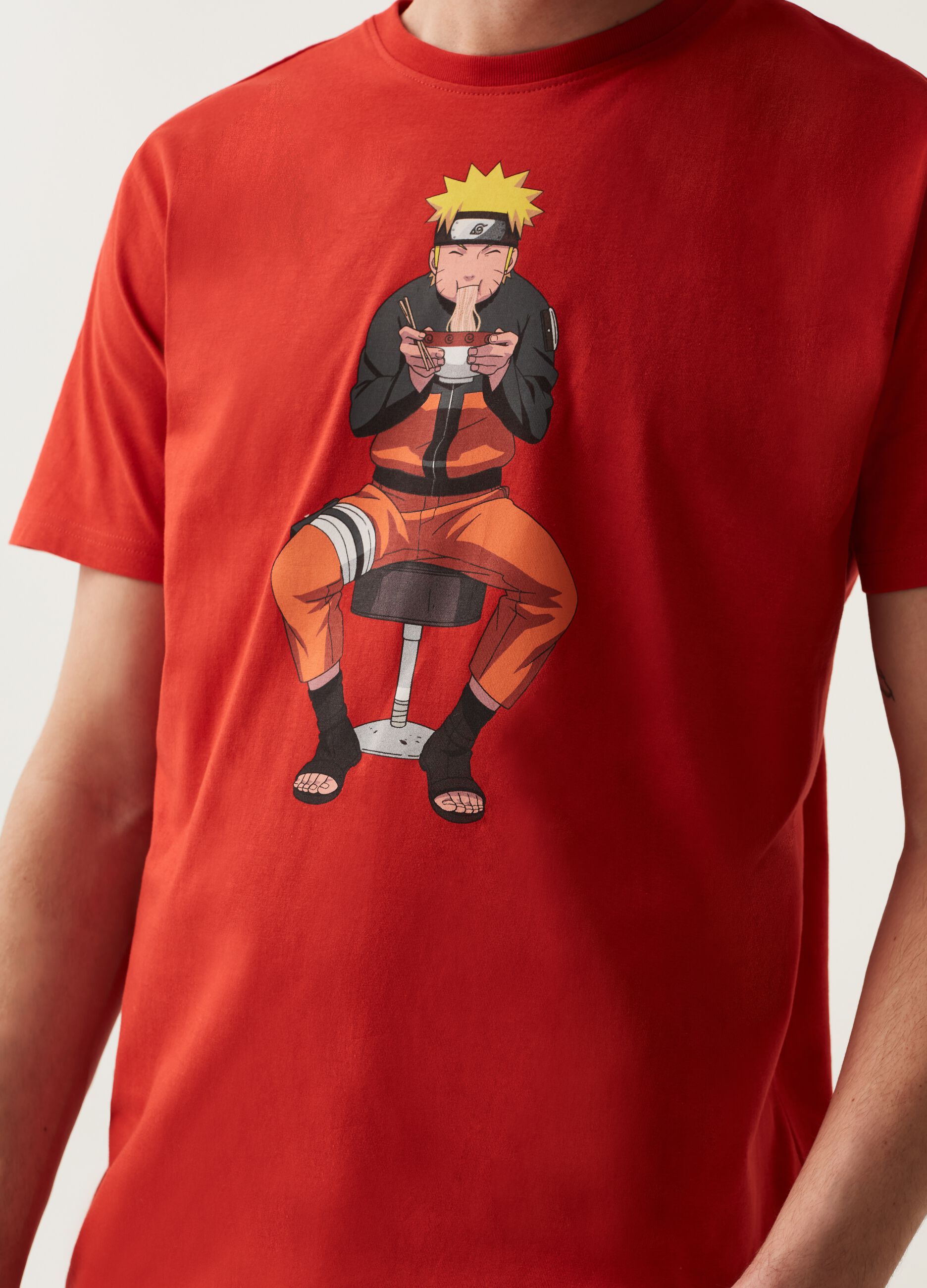 T-shirt in cotone con stampa Naruto